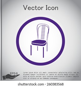 chair icon. symbol furniture. icon home interior