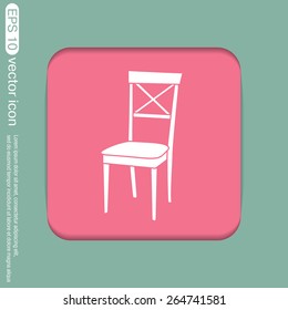 chair icon. symbol furniture. icon home interior