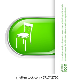 chair icon. symbol furniture. icon home interior