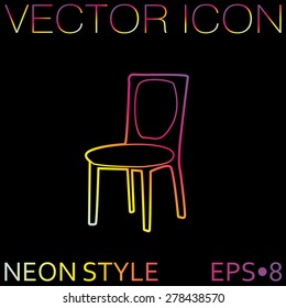 chair icon. symbol furniture. icon home interior