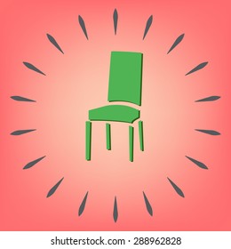 chair icon. symbol furniture. icon home interior