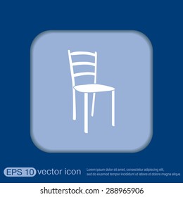 chair icon. symbol furniture. icon home interior