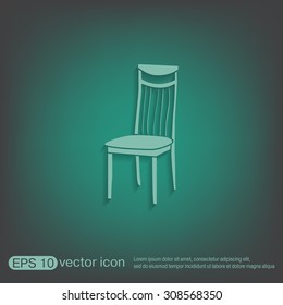 chair icon. symbol furniture. icon home interior