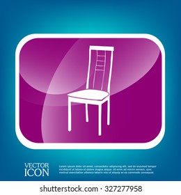 chair icon. symbol furniture. icon home interior