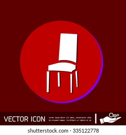 chair icon. symbol furniture. icon home interior