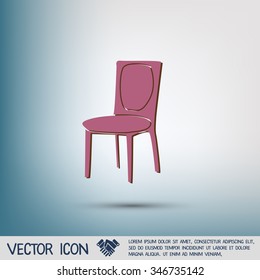 chair icon. symbol furniture. icon home interior