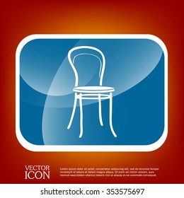 chair icon. symbol furniture. icon home interior