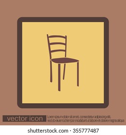 chair icon. symbol furniture. icon home interior