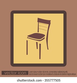 chair icon. symbol furniture. icon home interior