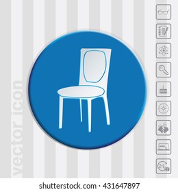chair icon. symbol furniture. icon home interior