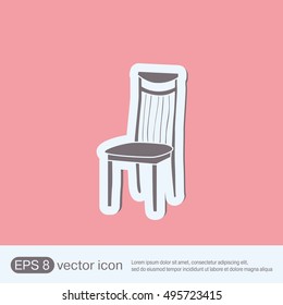 chair icon. symbol furniture. icon home interior