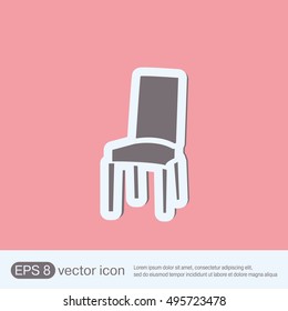 chair icon. symbol furniture. icon home interior
