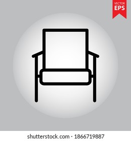 Chair icon symbol. Home Appliances and Furniture icon vector. Eps10 vector illustration.
