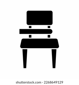 Plantilla de icono de la silla. Ilustración vectorial de material.