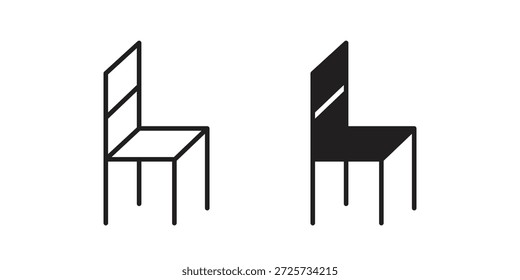 Icono de silla para Plantilla. Conjunto de gráficos de Vector de iconos