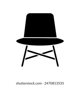 Chair icon vector. Armchair illustration sign. Furniture symbol or logo.