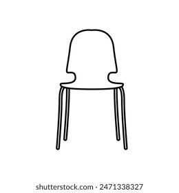 Chair icon vector. Armchair illustration sign. Furniture symbol or logo.