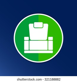 chair icon vector button logo symbol concept.