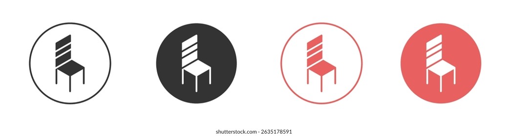 Chair icon vector design template simple and clean style