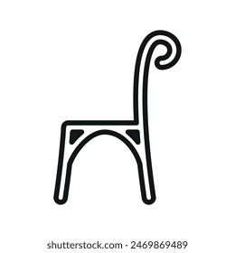 Plantillas de diseño de Vector de iconos de silla simples y modernas