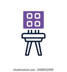 chair icon. vector dual tone icon for your website, mobile, presentation, and logo design.