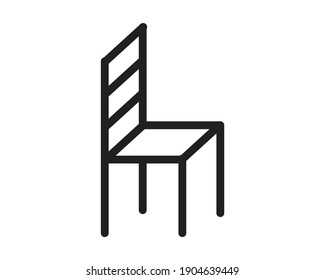 Chair icon vector flat style 
