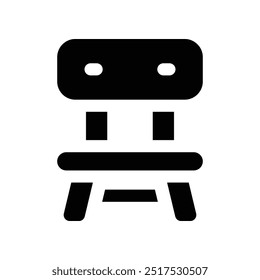 ícone de cadeira. ícone de glifos vetoriais para o design de seu site, celular, apresentação e logotipo.