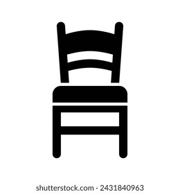 Chair Icon, Vector Graphics Illustrations 