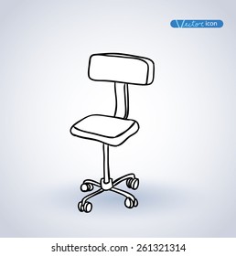  Chair icon, vector illustration.