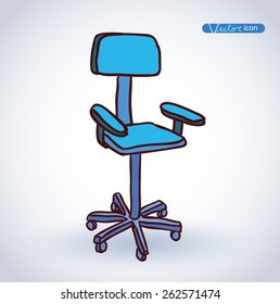  Chair icon, vector illustration.