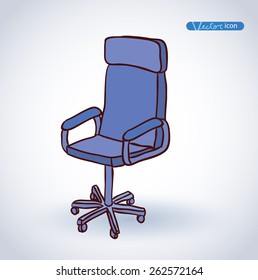  Chair icon, vector illustration.