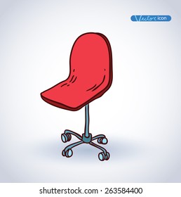  Chair icon, vector illustration.