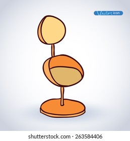  Chair icon, vector illustration.