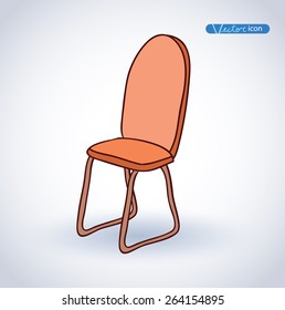   Chair icon, vector illustration.