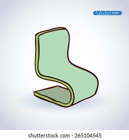   Chair icon, vector illustration.