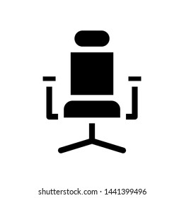 chair icon vector illustration emblem , business office communication working