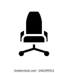 chair icon vector illustration emblem , business office communication working
