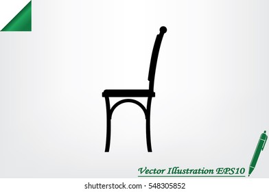chair icon vector illustration eps10. Isolated badge  flat design for website or app - stock graphics