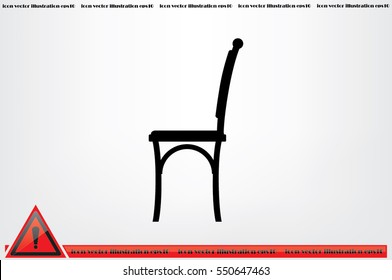 chair icon vector illustration eps10. Isolated badge  flat design for website or app - stock graphics.