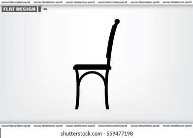 chair icon vector illustration eps10. Isolated badge  flat design for website or app - stock graphics.