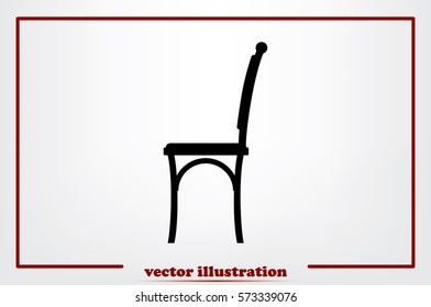 chair icon vector illustration eps10. Isolated badge  flat design for website or app - stock graphics