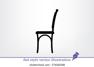 chair icon vector illustration eps10. Isolated badge  flat design for website or app - stock graphics
