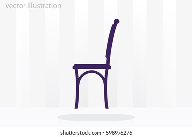 chair icon vector illustration eps10. Isolated badge  flat design for website or app, stock infographics