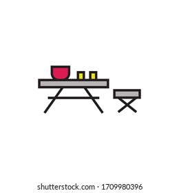 chair icon vector illustration flat 