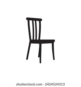 Chair icon. Vector illustration. Isolated on white background.