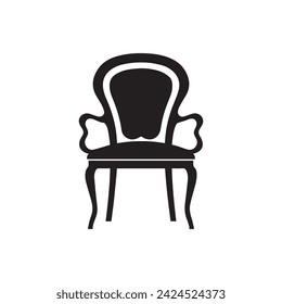 Chair icon. Vector illustration. Isolated on white background.