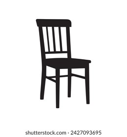 Icono de silla. Ilustración vectorial. Aislado sobre fondo blanco.