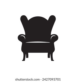 Icono de silla. Ilustración vectorial. Aislado sobre fondo blanco.
