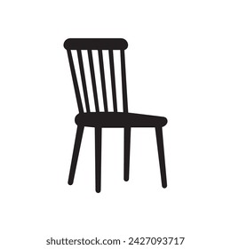 Chair icon. Vector illustration. Isolated on white background.