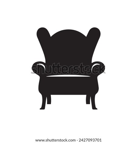 Chair icon. Vector illustration. Isolated on white background.